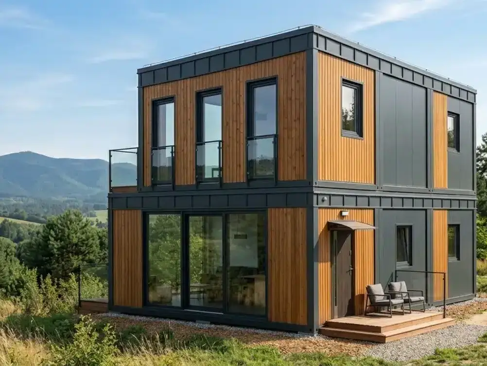 Vizualizácia viacpodlažného modulového domu